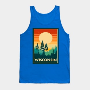 Wisconsin Tourism Sunset Graphic Tank Top